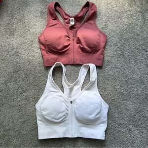 Set of 2 - Zip-Up Sports Bras